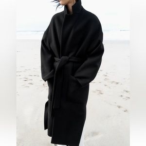 Zara Vented MANTECO long wool coat (L)